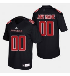 Men Women Youth Toddler Rutgers Scarlet Knights Custom College Football Black Jersey