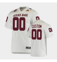 Men Women Youth Toddler Texas A&M Aggies Custom 2021 Orange Bowl College Football White Jersey
