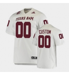 Men Women Youth Toddler Texas A&M Aggies Custom College Football White Premier Jersey