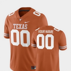 Men Women Youth Toddler Texas Longhorns Custom 00 Texas Orange College Football 2018 Game Jersey