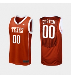 Men Women Youth Toddler Texas Longhorns Custom Burnt Orange Replica College Basketball Jersey
