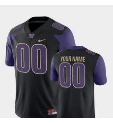Men Women Youth Toddler Washington Huskies Custom 00 Black College Football 2018 Game Jersey