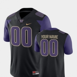 Men Women Youth Toddler Washington Huskies Custom 00 Black College Football 2018 Game Jersey