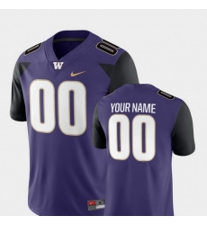Men Women Youth Toddler Washington Huskies Custom 00 Purple College Football 2018 Game Jersey