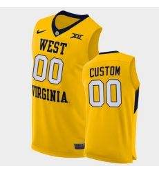 Men Women Youth Toddler West Virginia Mountaineers Custom Alternate Yellow Authentic Jersey