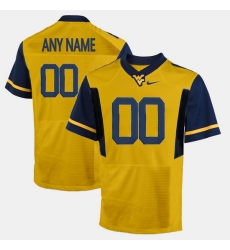 Men Women Youth Toddler West Virginia Mountaineers Custom College Limited Football Gold Jersey