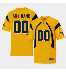 Men Women Youth Toddler West Virginia Mountaineers Custom Gold College Football Alternate Jersey