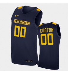 Men Women Youth Toddler West Virginia Mountaineers Custom Replica Navy College Basketball Jersey
