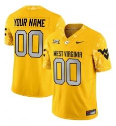 Men Women Youth West Virginia Mountaineers 2024 Vapor Limited Custom Jersey V2 All Stitched Gold