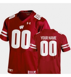 Men Women Youth Toddler Wisconsin Badgers Custom 00 Red College Football 2018 Tc Jersey