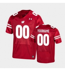 Men Women Youth Toddler Wisconsin Badgers Custom Premier Red Football Jersey