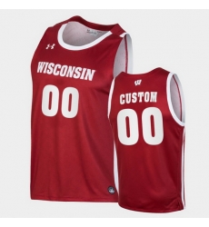 Men Women Youth Toddler Wisconsin Badgers Custom Replica Red College Basketball Jersey
