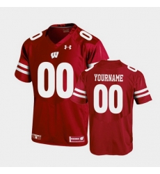 Men Women Youth Toddler Wisconsin Badgers Custom Replica Red Football Jersey