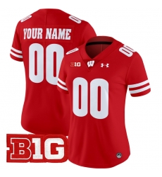 Men Women Youth Wisconsin Badgers 2024 Vapor Limited Custom Jersey All Stitched Red 006