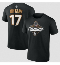 Men Los Angeles Dodgers 17 Shohei Ohtani Black 2025 World Series Champions Name 26 Number T Shirt Men Los Angeles Dodgers 17 Shohei Ohtani Black 2025 World Series Champions Name 26 Number T Shirt
