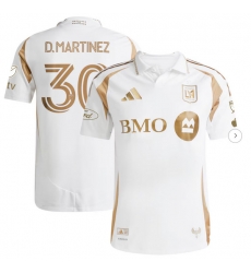 Mens LAFC David Martinez adidas White 2025 Secondary Authentic Player Jersey
