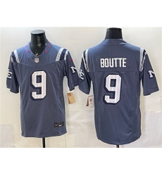 Men New England Patriots 9 Kayshon Boutte Storm Blue 2025 F U S E   Rivalries Vapor Limited Stitched Football Jersey