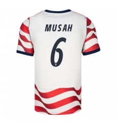 USA 2026 FIFA World Cup Soccer White Jersey Set ( Have Shorts ) Yunus Musah #6 USA 2026 FIFA World Cup Soccer White Jersey Set ( Have Shorts ) Yunus Musah #6
