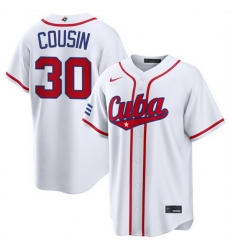 Men Cuba Baseball  30 Josimar Cousin White 2026 World Baseball Classic Home Stadium Stitched Jersey