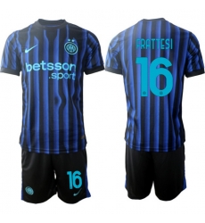 Men Internazionale 2026 Soccer Jerseys BlueBlack #16 FRATTESI